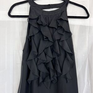 vintage y2k Ice black ruffle mini dress sz 10 lbd party formal workwear cocktail